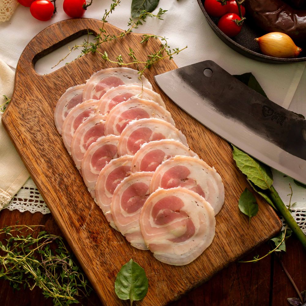 Panceta Suína Curada Fatiada Capa